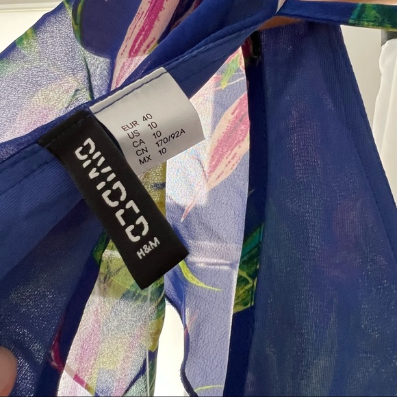 Tropical + Flowy Blue H&M Mini Dress - Picture 4 of 7